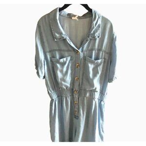 Flawless Boutique Brand Lightweight Denim Style Romper-Blue-Size L-GUC